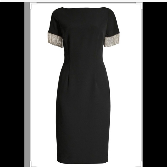 Trina Turk Dresses & Skirts - Trina Turk Rhinestone Fringe Sleeve Dress